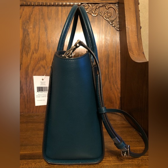 NWT-Kate Spade-Medium Satchel-Scotch Pine-Refined Grain Leather-Strap-$379 - Picture 5 of 14